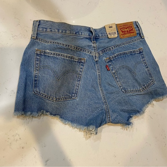 Levi’s 501 light blue denim shorts, size 30, ripped distressed grunge look - Picture 11 of 11